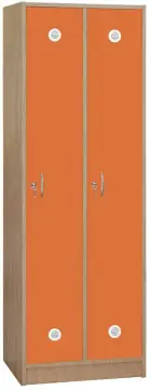 STL - 180 - 80 šatní skříň dřevěná, 2-dveřová, šatní tyč, 1800 x 800 x 500, sokl, korpus buk royal/d